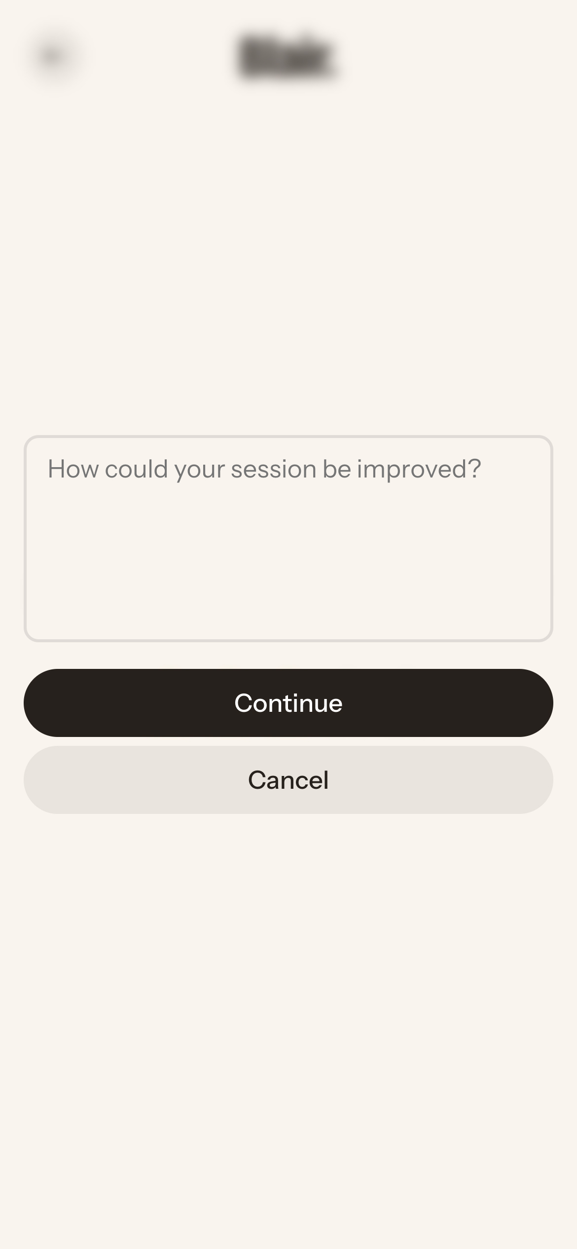 Session Feedback