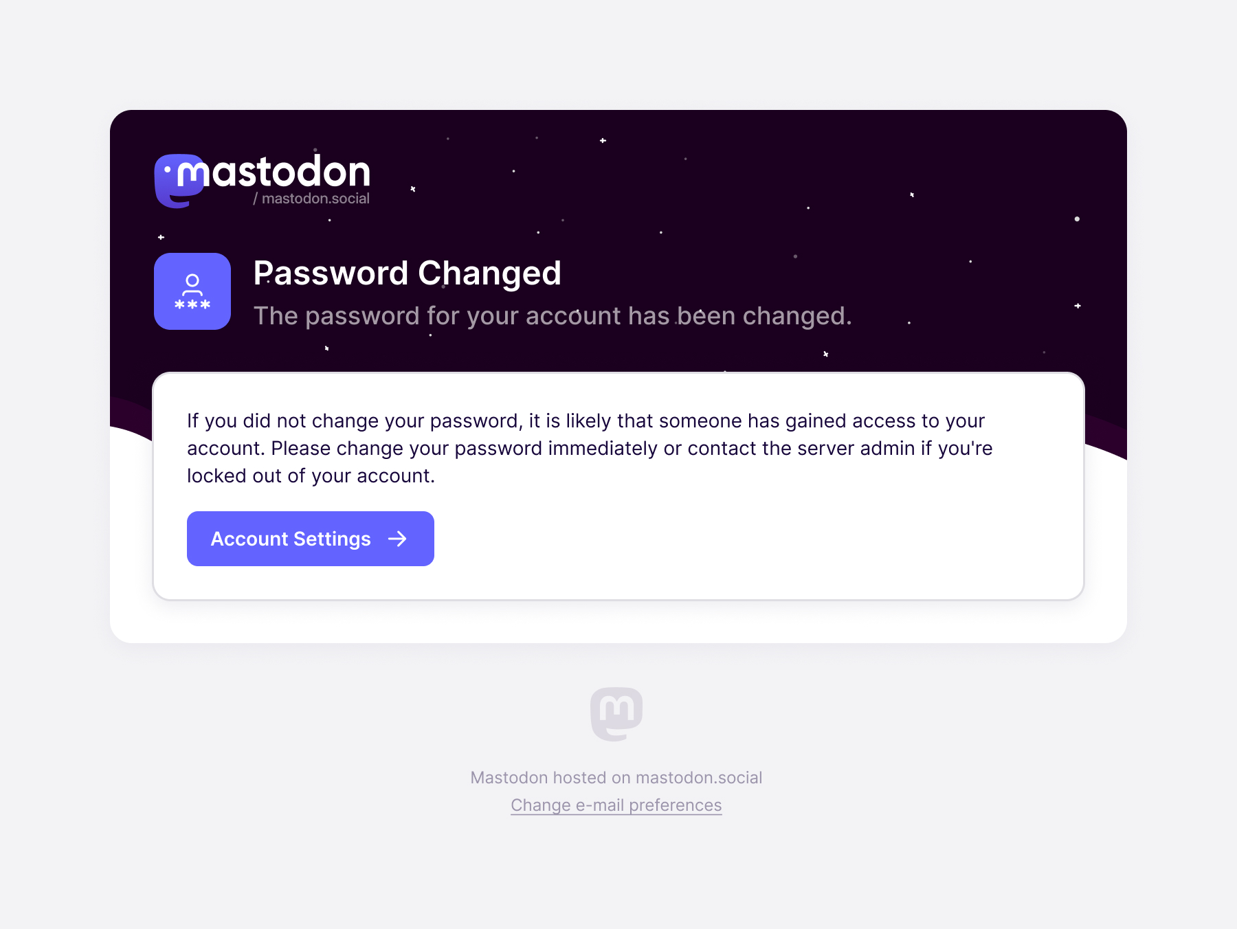 Password Changed Notification