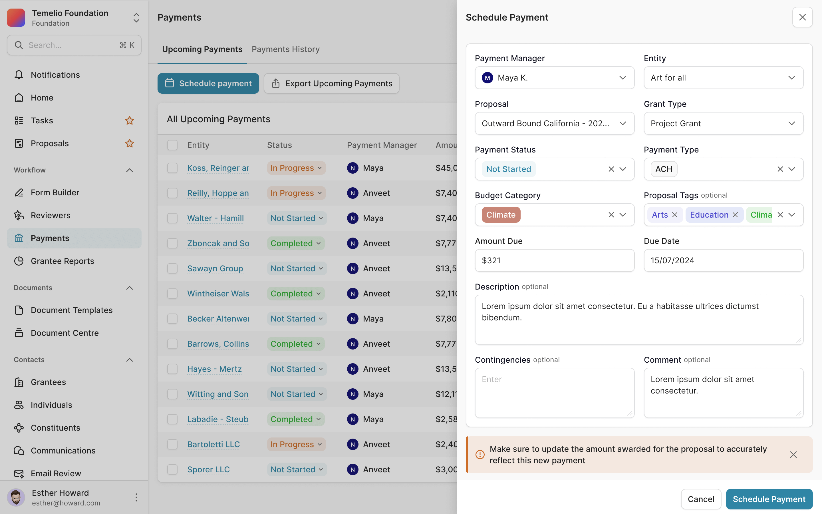 Schedule Payment