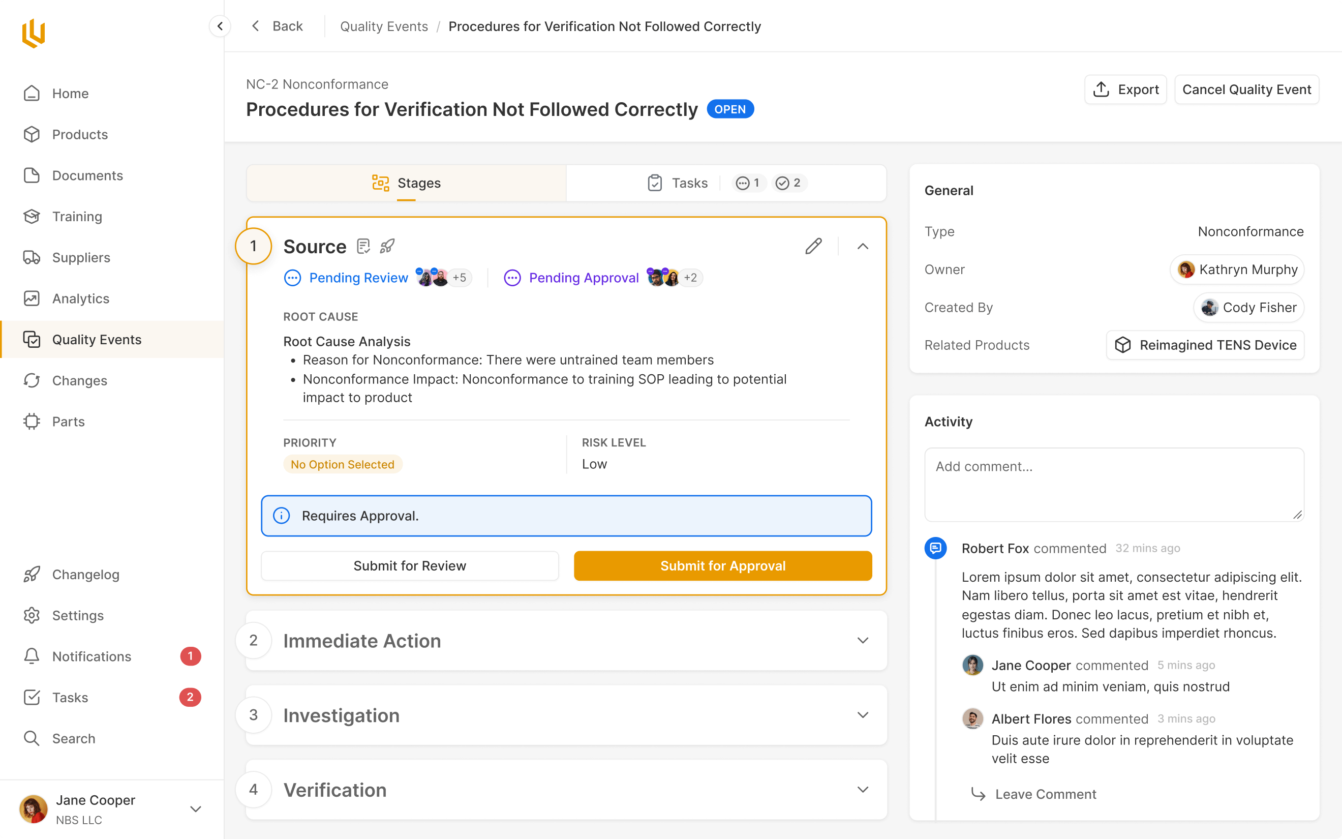 Procedures for Verification